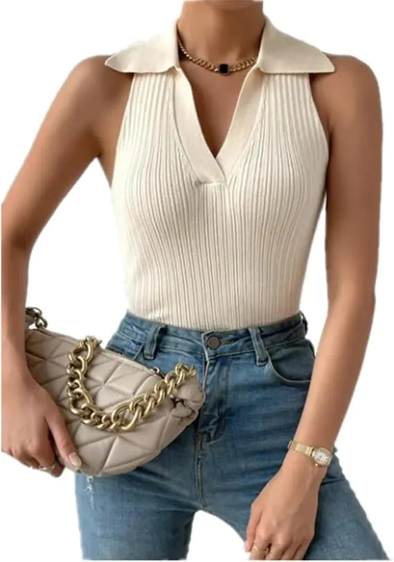 Women's Fashion High-end Sleeveless Knitted Vest